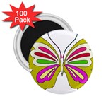 Color Butterfly  2.25  Button Magnet (100 pack)