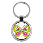 Color Butterfly  Key Chain (Round)
