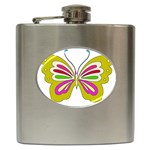 Color Butterfly  Hip Flask