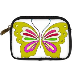Color Butterfly  Digital Camera Leather Case from ZippyPress Front