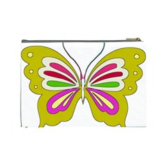 Color Butterfly  Cosmetic Bag (Large) from ZippyPress Back