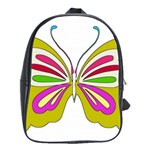 Color Butterfly  School Bag (Large)