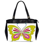 Color Butterfly  Oversize Office Handbag (Two Sides)