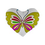 Color Butterfly  16  Premium Heart Shape Cushion 