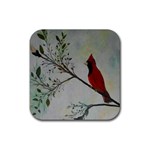 Sweet Red Cardinal Drink Coaster (Square)