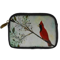 Sweet Red Cardinal Digital Camera Leather Case from ZippyPress Front