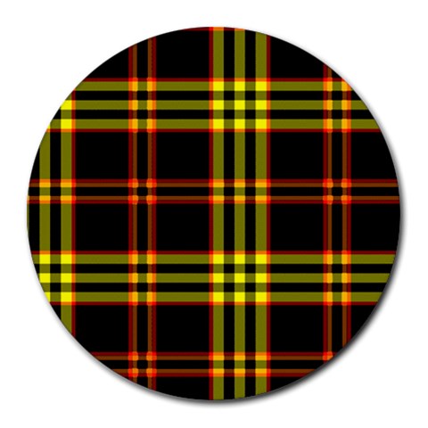 Tartan17c 8  Mouse Pad (Round) from ZippyPress Front