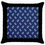 Boat Anchors Black Throw Pillow Case