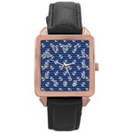 Boat Anchors Rose Gold Leather Watch 