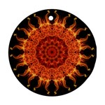Flaming Sun Round Ornament