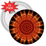 Flaming Sun 3  Button (10 pack)