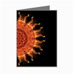 Flaming Sun Mini Greeting Card