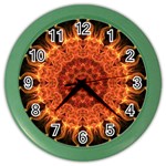 Flaming Sun Wall Clock (Color)