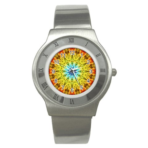 Flower Bouquet Stainless Steel Watch (Slim) from ZippyPress Front