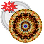 Ochre Burnt Glass 3  Button (100 pack)