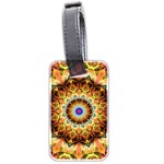Ochre Burnt Glass Luggage Tag (Two Sides)