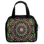 Psychedelic Leaves Mandala Classic Handbag (Two Sides)