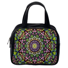 Psychedelic Leaves Mandala Classic Handbag (Two Sides) from ZippyPress Back
