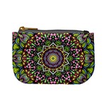 Psychedelic Leaves Mandala Coin Change Purse