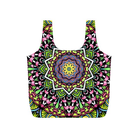 Psychedelic Leaves Mandala Reusable Bag (S) from ZippyPress Front
