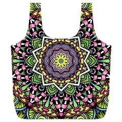 Psychedelic Leaves Mandala Reusable Bag (XL) from ZippyPress Back