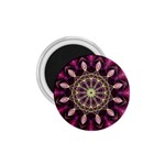 Purple Flower 1.75  Button Magnet