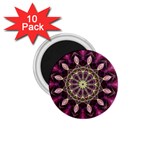 Purple Flower 1.75  Button Magnet (10 pack)