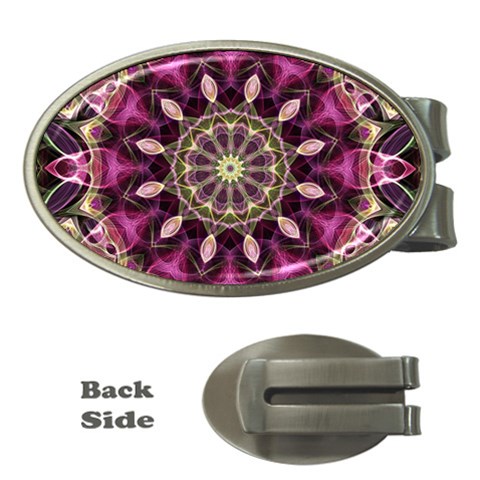 Purple Flower Money Clip (Oval) from ZippyPress Front