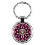Purple Flower Key Chain (Round)