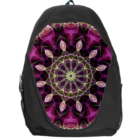 Purple Flower Backpack Bag from ZippyPress Front