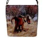 Pretty Pony Flap Closure Messenger Bag (Large)