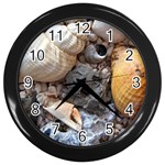 Beach Treasures Wall Clock (Black)