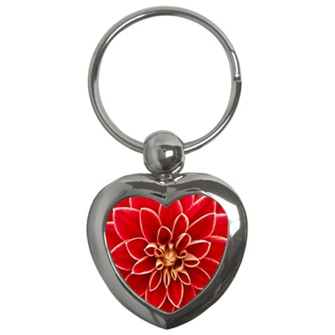 Red Dahila Key Chain (Heart) from ZippyPress Front