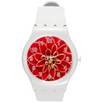 Red Dahila Plastic Sport Watch (Medium)