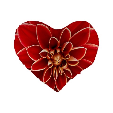 Red Dahila 16  Premium Heart Shape Cushion  from ZippyPress Front