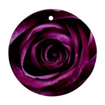 Deep Purple Rose Round Ornament