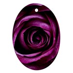 Deep Purple Rose Oval Ornament