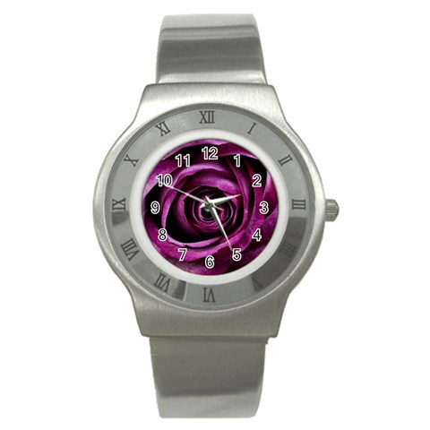 Deep Purple Rose Stainless Steel Watch (Slim) from ZippyPress Front