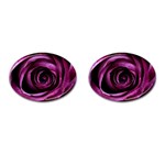 Deep Purple Rose Cufflinks (Oval)