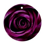 Deep Purple Rose Round Ornament (Two Sides)
