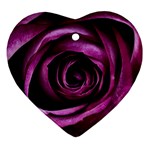 Deep Purple Rose Heart Ornament (Two Sides)