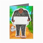 2 Yowie H,text & Furry In Outback, Mini Greeting Card