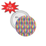 Rainbow Waves 1.75  Button (10 pack)