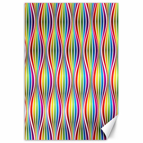 Rainbow Waves Canvas 12  x 18  (Unframed) from ZippyPress 11.88 x17.36  Canvas - 1