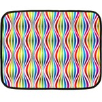 Rainbow Waves Mini Fleece Blanket (Two Sided)