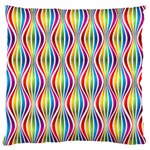 Rainbow Waves Large Cushion Case (Single Sided) 