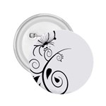 Floral Butterfly Design 2.25  Button