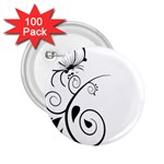 Floral Butterfly Design 2.25  Button (100 pack)