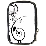 Floral Butterfly Design Compact Camera Leather Case