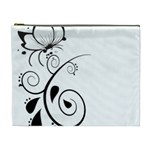 Floral Butterfly Design Cosmetic Bag (XL)